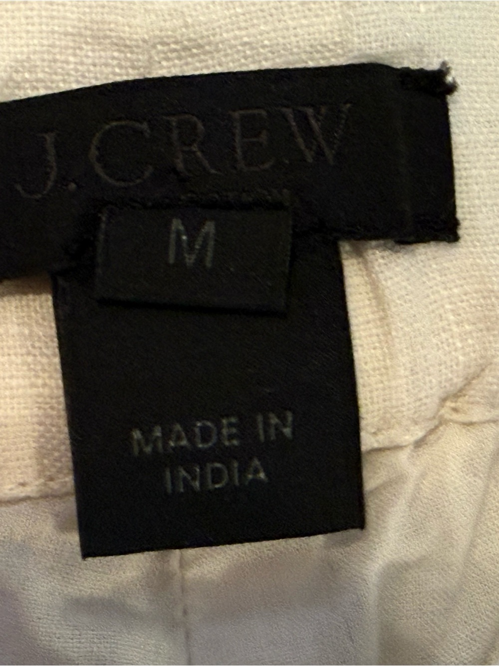 J. Crew White Linen-Blend Shorts with Black Embroidered Trim - Picture 7 of 7